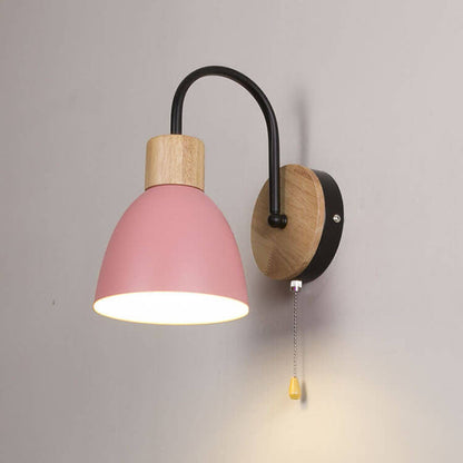 Applique Murale À 1 Ampoule Avec Interrupteur À Glissière Et Motif Macaron Nordique
