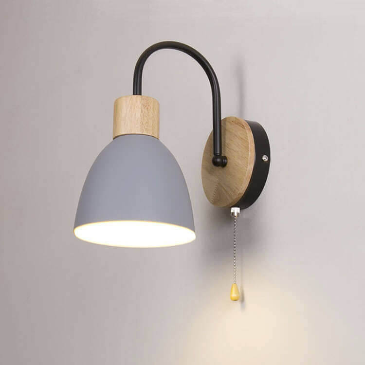 Applique Murale À 1 Ampoule Avec Interrupteur À Glissière Et Motif Macaron Nordique