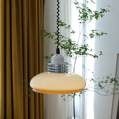 Lampe pendante en verre Bauhaus