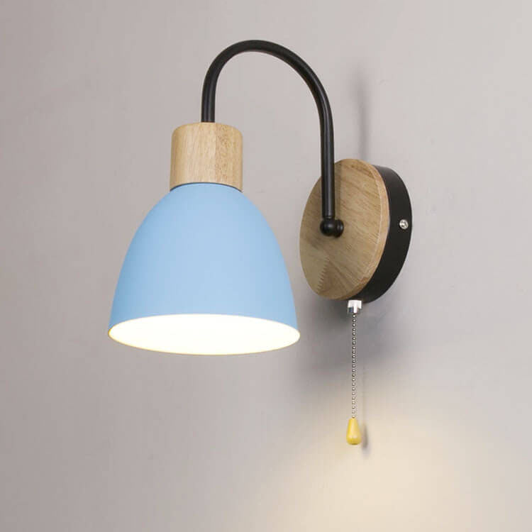 Applique Murale À 1 Ampoule Avec Interrupteur À Glissière Et Motif Macaron Nordique