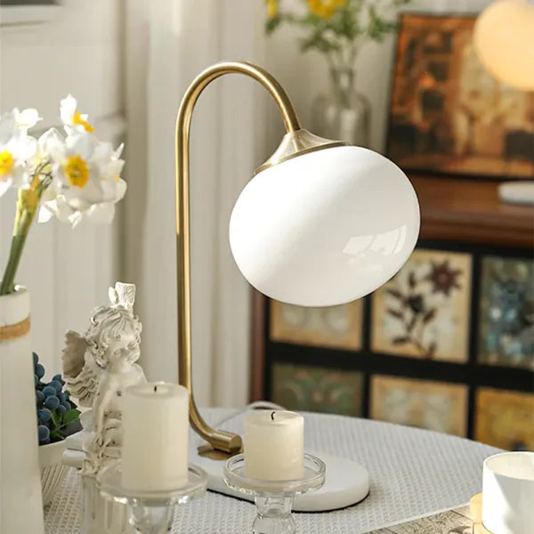 Harvon - Lampe de table Marshmallow en métal et verre