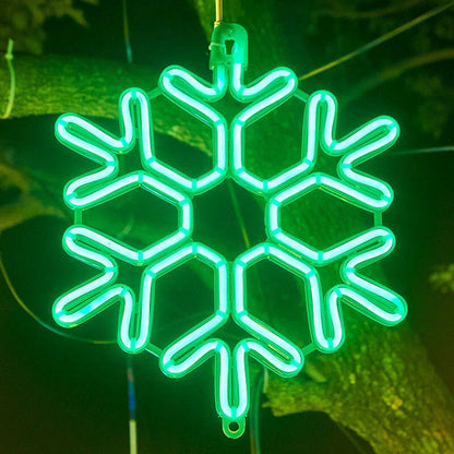 Guirlande Lumineuse Led De Noël Étanche En Forme De Flocon De Neige