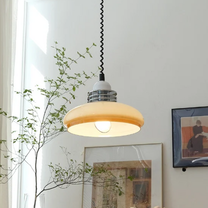 Lampe pendante en verre Bauhaus