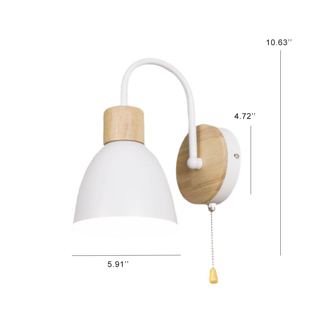 Applique Murale À 1 Ampoule Avec Interrupteur À Glissière Et Motif Macaron Nordique