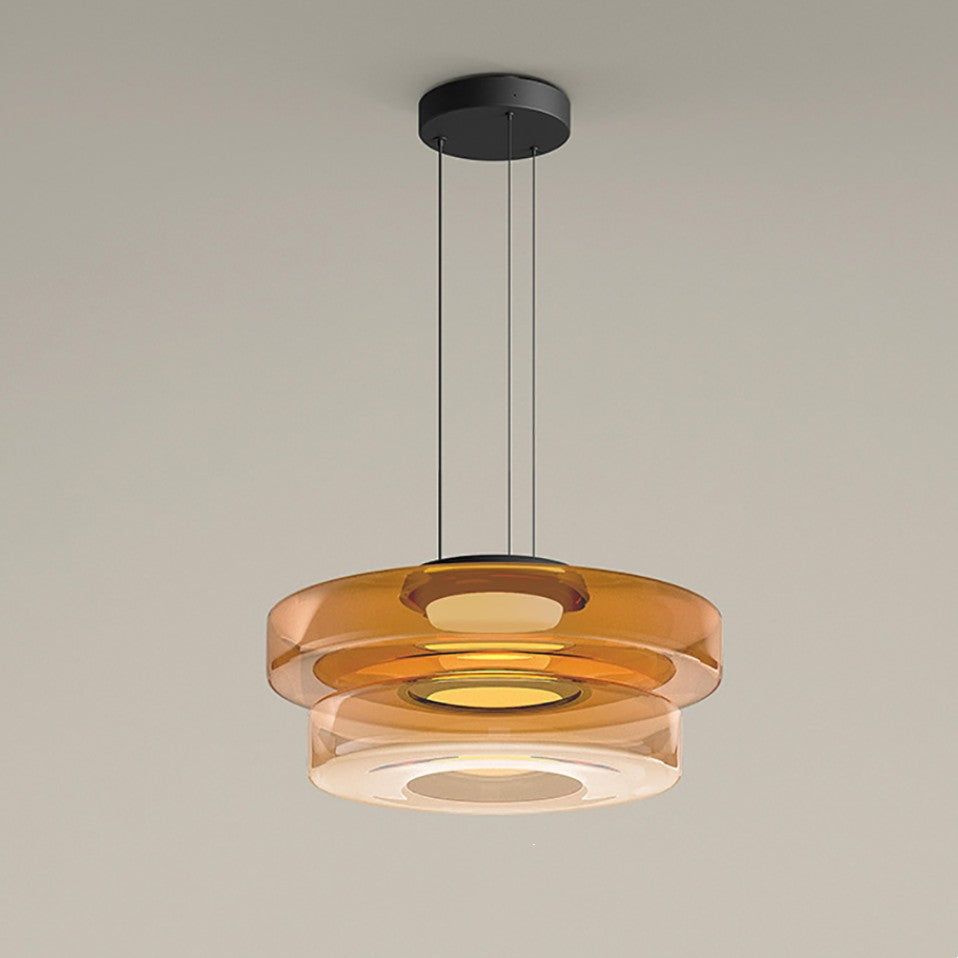 Naldor - Lampes suspendues en verre de style Bauhaus