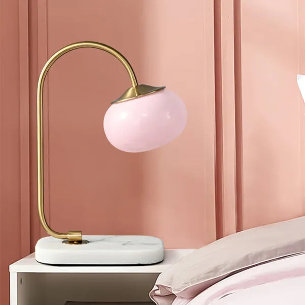 Harvon - Lampe de table Marshmallow en métal et verre