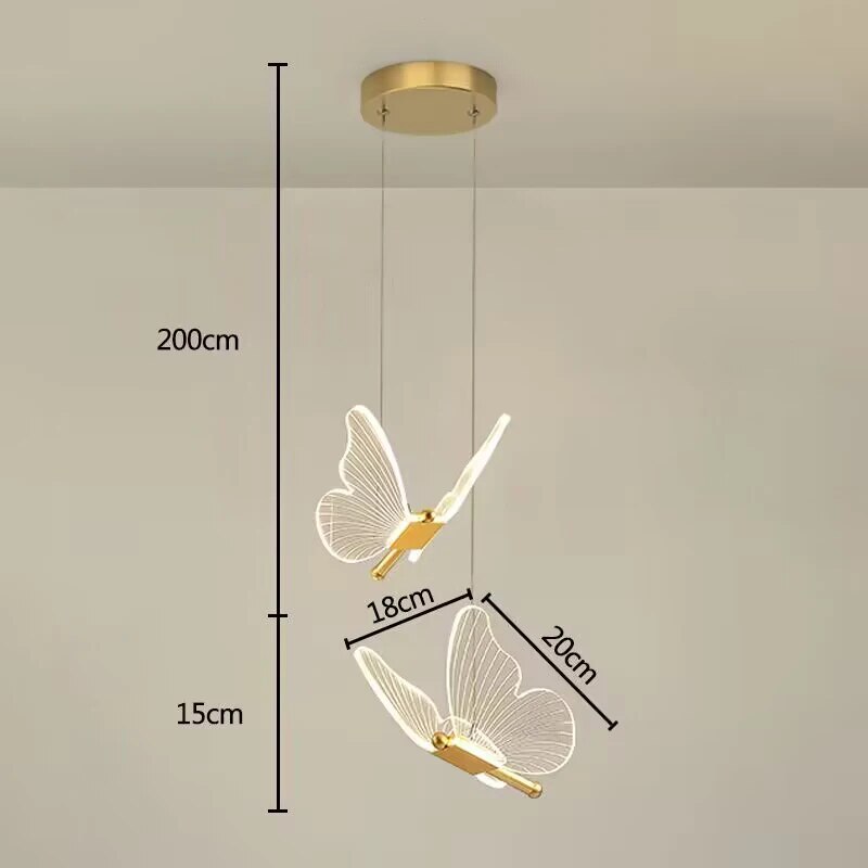 Drenor - Lampe à suspendre en forme de papillon