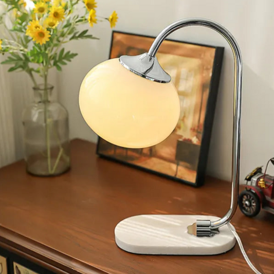 Harvon - Lampe de table Marshmallow en métal et verre