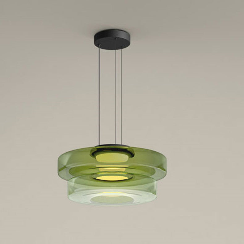 Naldor - Lampes suspendues en verre de style Bauhaus