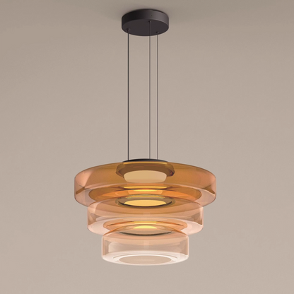 Naldor - Lampes suspendues en verre de style Bauhaus