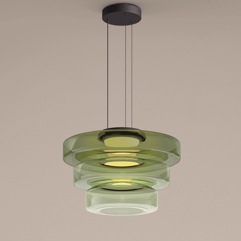 Naldor - Lampes suspendues en verre de style Bauhaus