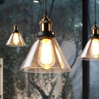 Nurieux - Lampe suspendue en verre antique