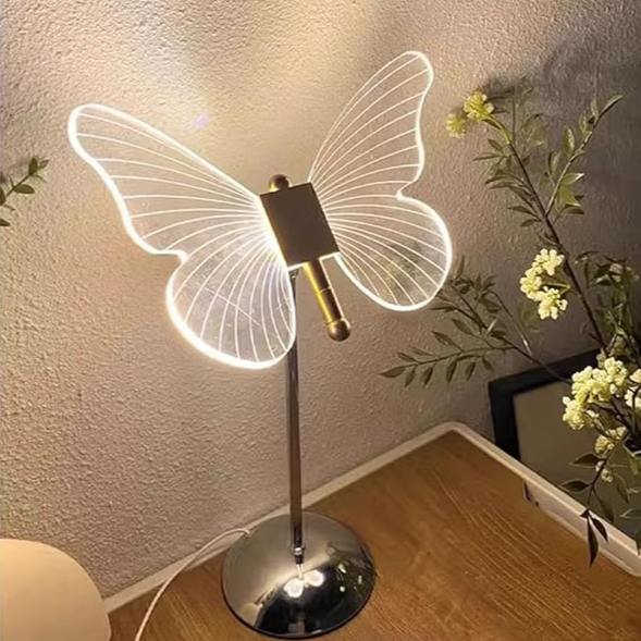 Lampe De Table En Cristal Papillon