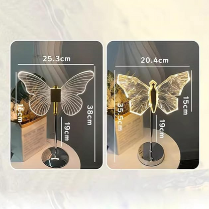 Lampe De Table En Cristal Papillon