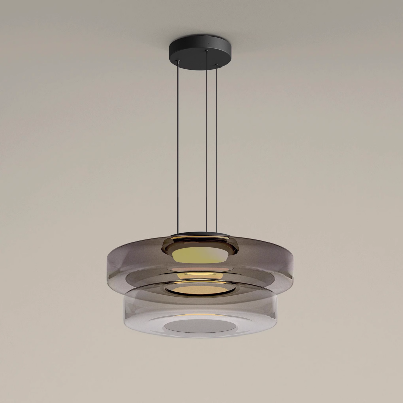 Naldor - Lampes suspendues en verre de style Bauhaus