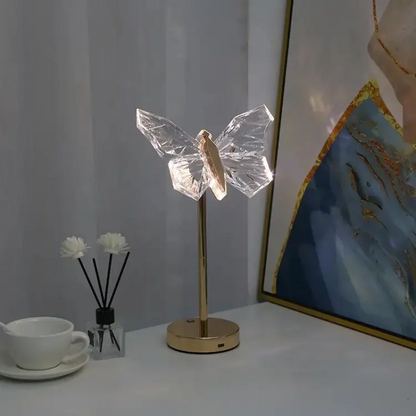 Lampe De Table En Cristal Papillon