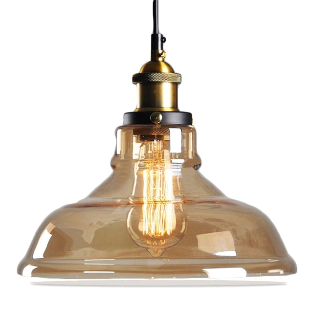 Nurieux - Lampe suspendue en verre antique