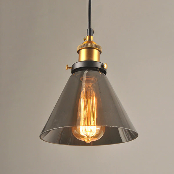 Nurieux - Lampe suspendue en verre antique