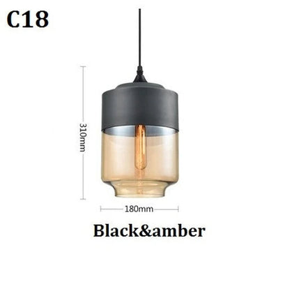 Lampe À Suspension Luxueuse Jevaglo En Verre Et Bois