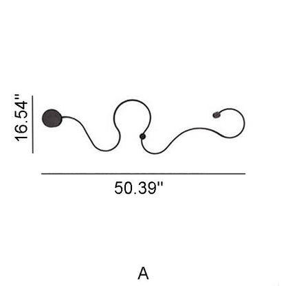 Applique Murale Moderne À Led Incurvée En Aluminium En Forme De Serpent À 1 Lumière