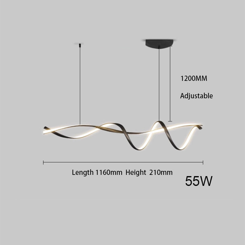 Lustres À Led Modernes Et Créatifs Noirs