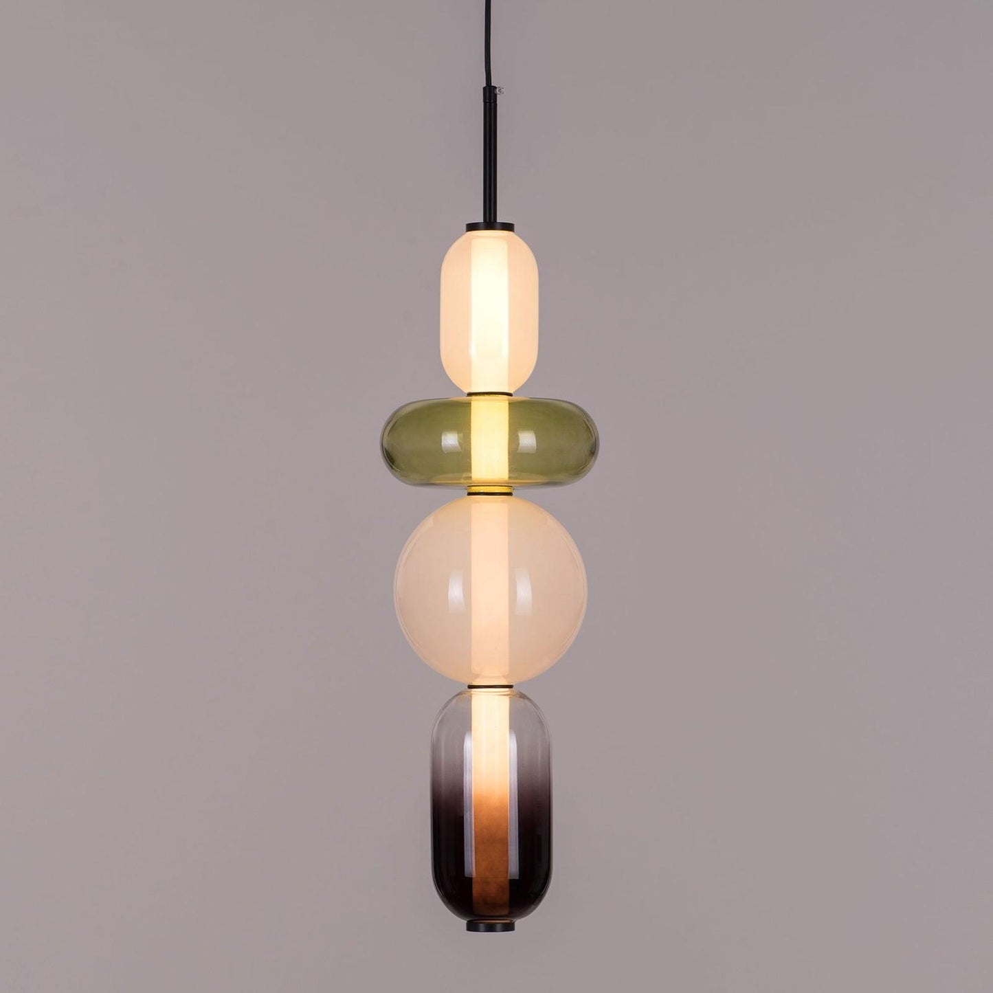 Lampe pendante en verre confit