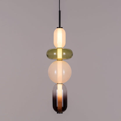 Lampe pendante en verre confit