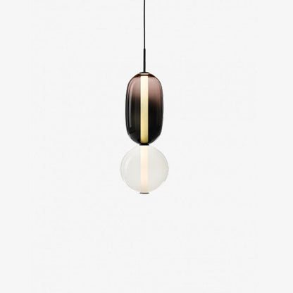 Lampe pendante en verre confit