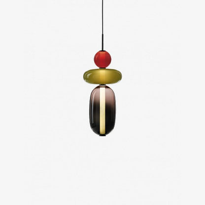 Lampe pendante en verre confit