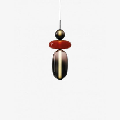 Lampe pendante en verre confit