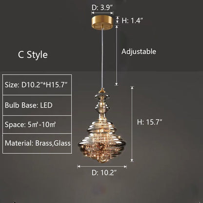 Suspension Moderne En Verre Gris Avec Ciel Étoilé