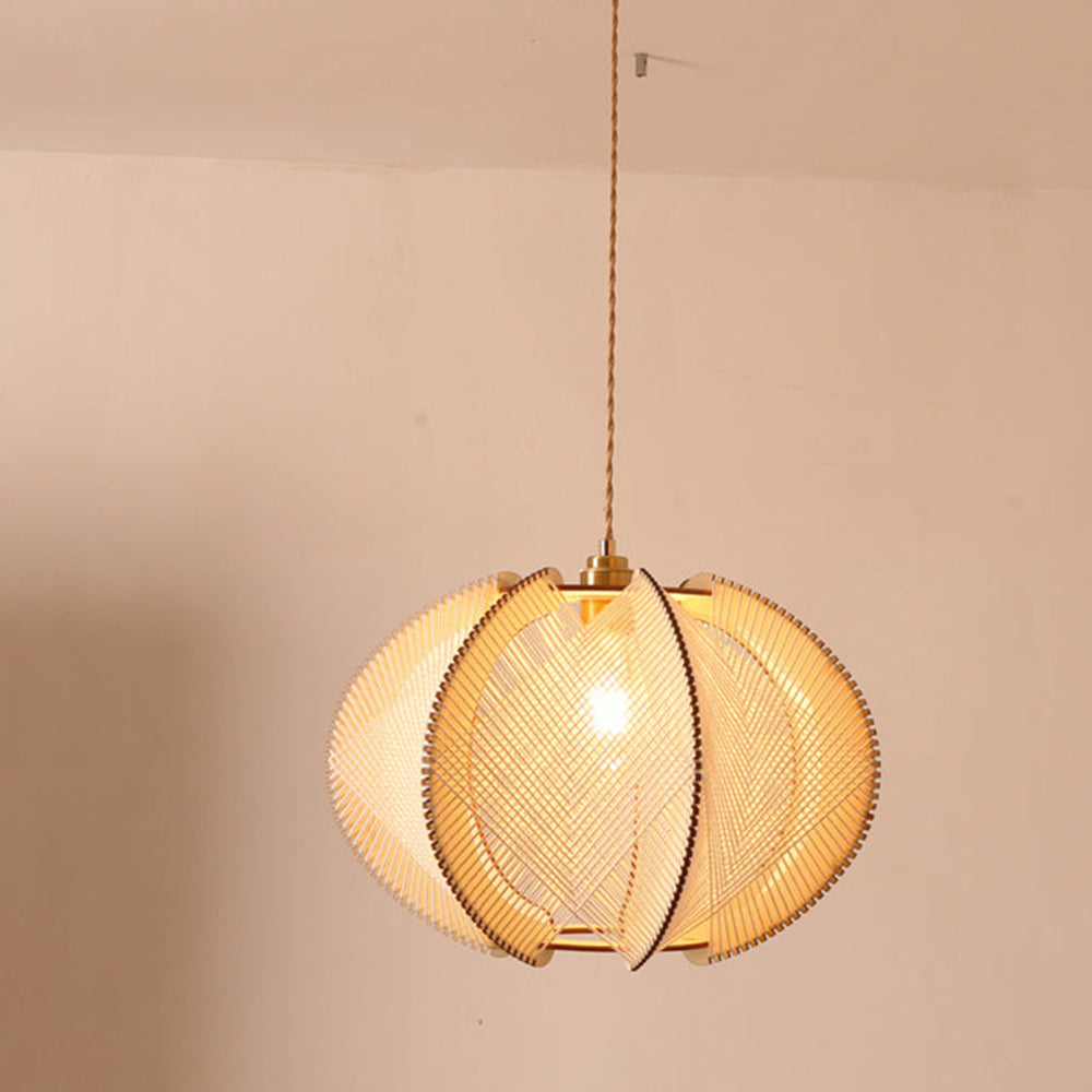 Lampes Suspendues En Bois Scandinaves Du Milieu Du Siècle