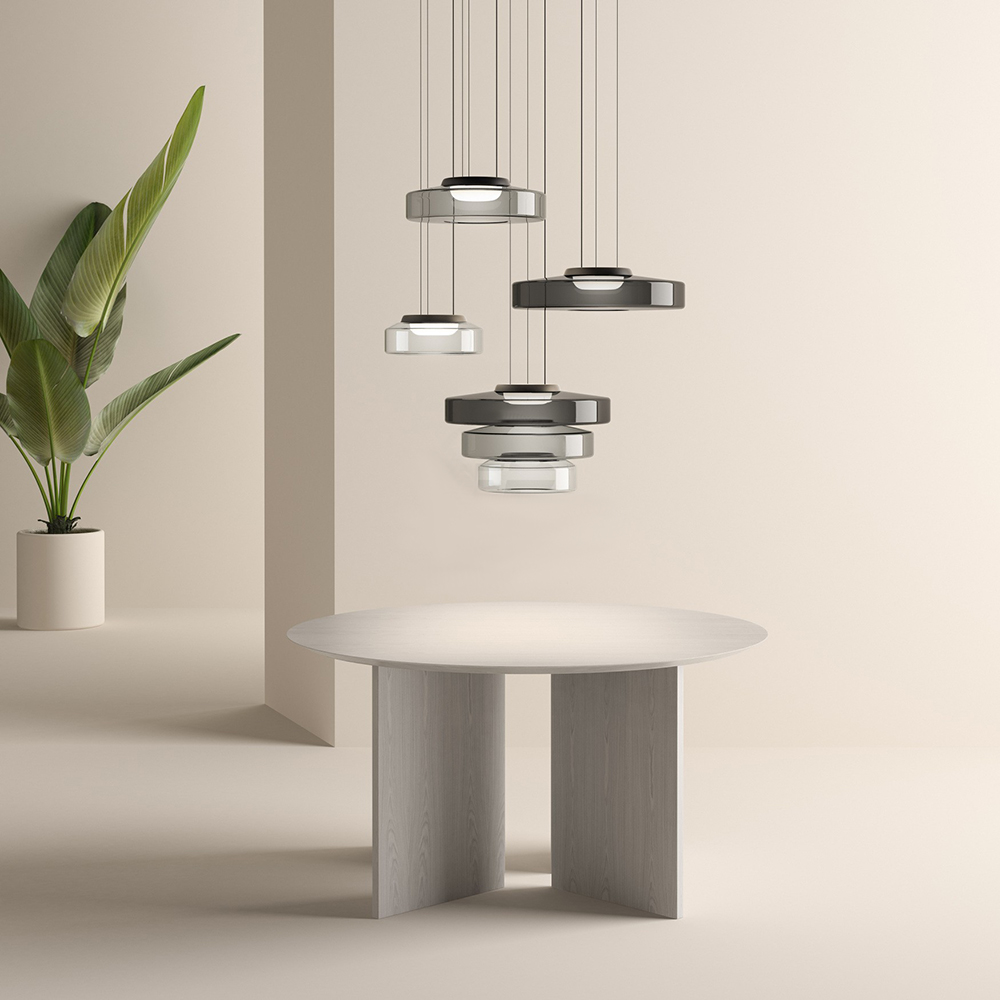 Naldor - Lampes suspendues en verre de style Bauhaus