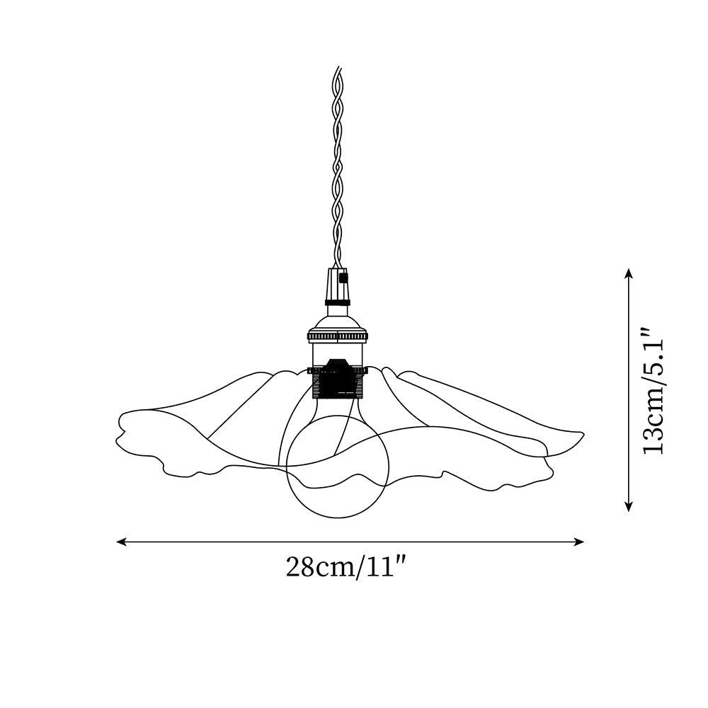 Lampe À Suspension En Verre À Motif De Fleur