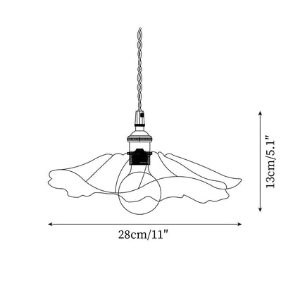 Lampe À Suspension En Verre À Motif De Fleur