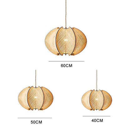 Lampes Suspendues En Bois Scandinaves Du Milieu Du Siècle