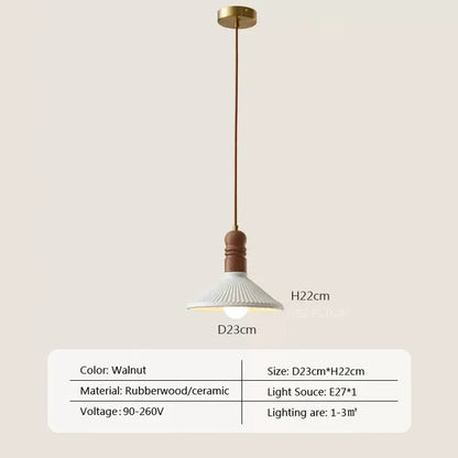 Suspension En Bois Massif Crème Wind