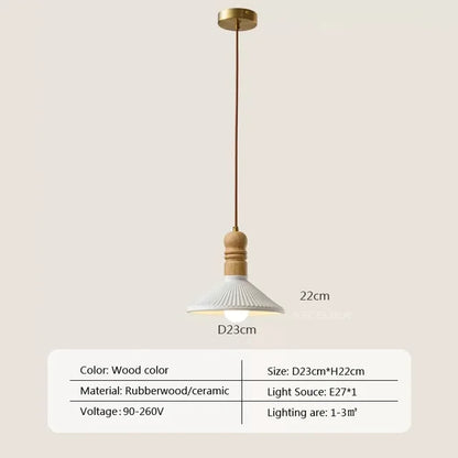 Suspension En Bois Massif Crème Wind