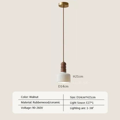 Suspension En Bois Massif Crème Wind