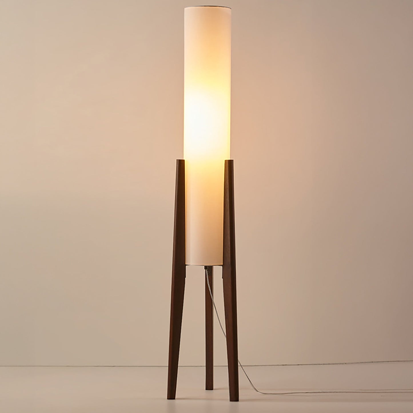 Lampadaire En Noyer Lampe D'Art En Bois Massif