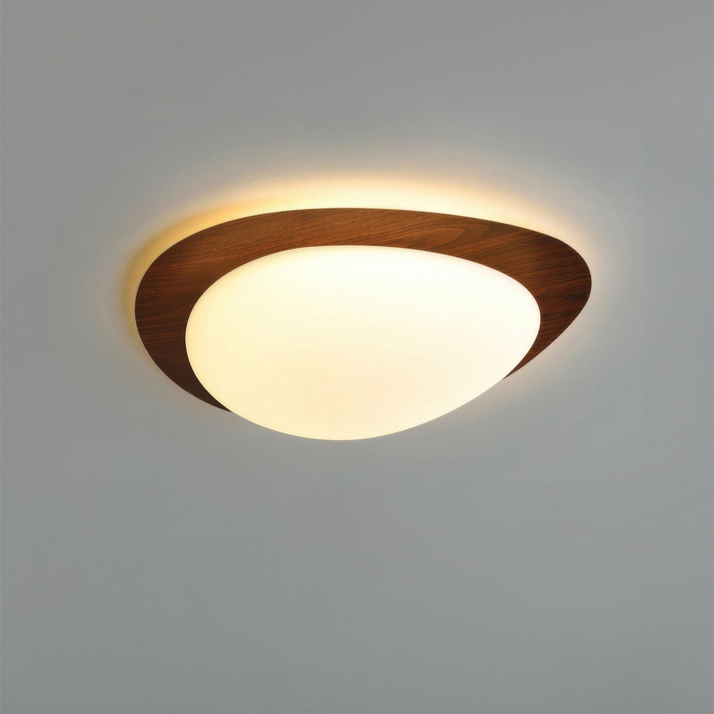 Plafonnier Scandinave En Grain De Bois Pebble