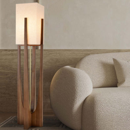 Lampadaire En Noyer De Style Japonais Lampe Simple En Bois Massif