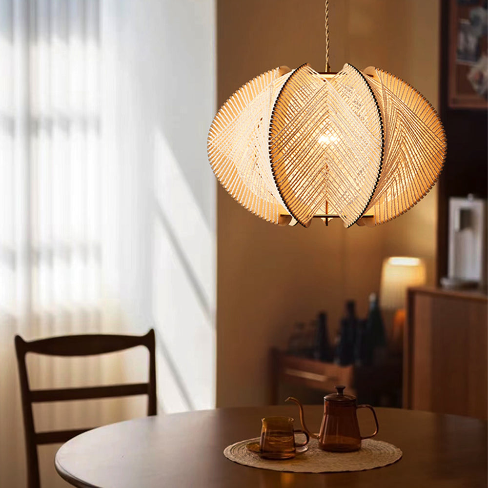 Lampes Suspendues En Bois Scandinaves Du Milieu Du Siècle