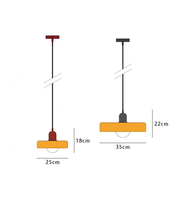 Mellan - Lampe pendante en verre coloré