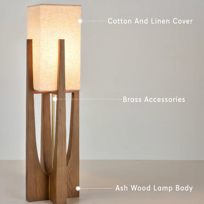 Lampadaire En Noyer De Style Japonais Lampe Simple En Bois Massif