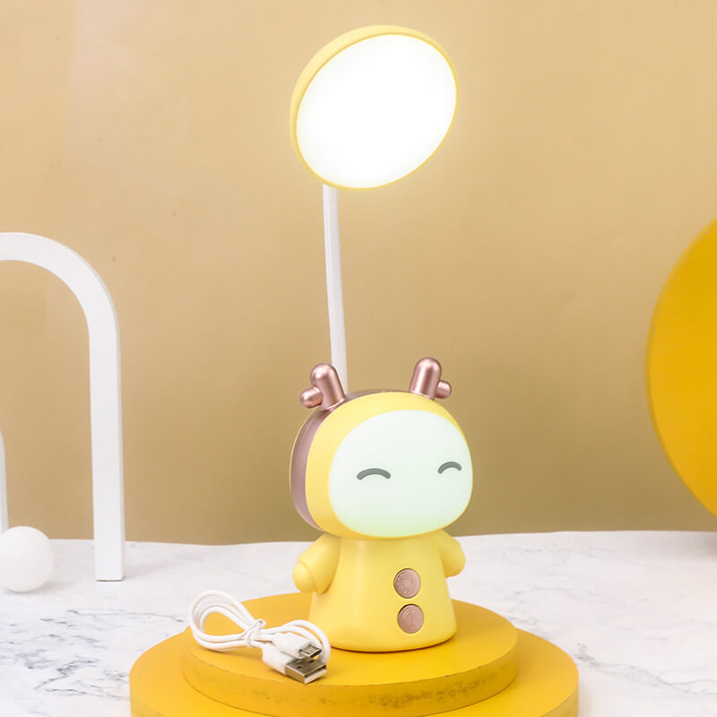 Lampe De Bureau Led Colorée Pour Enfants En Forme De Poupée De Dessin Animé En Abs