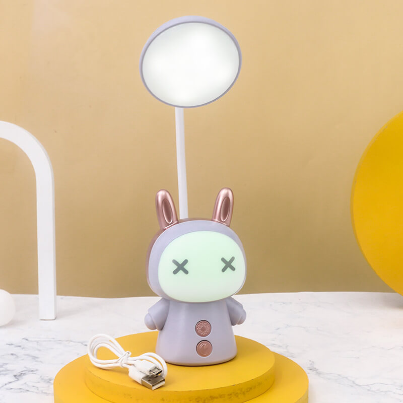 Lampe De Bureau Led Colorée Pour Enfants En Forme De Poupée De Dessin Animé En Abs