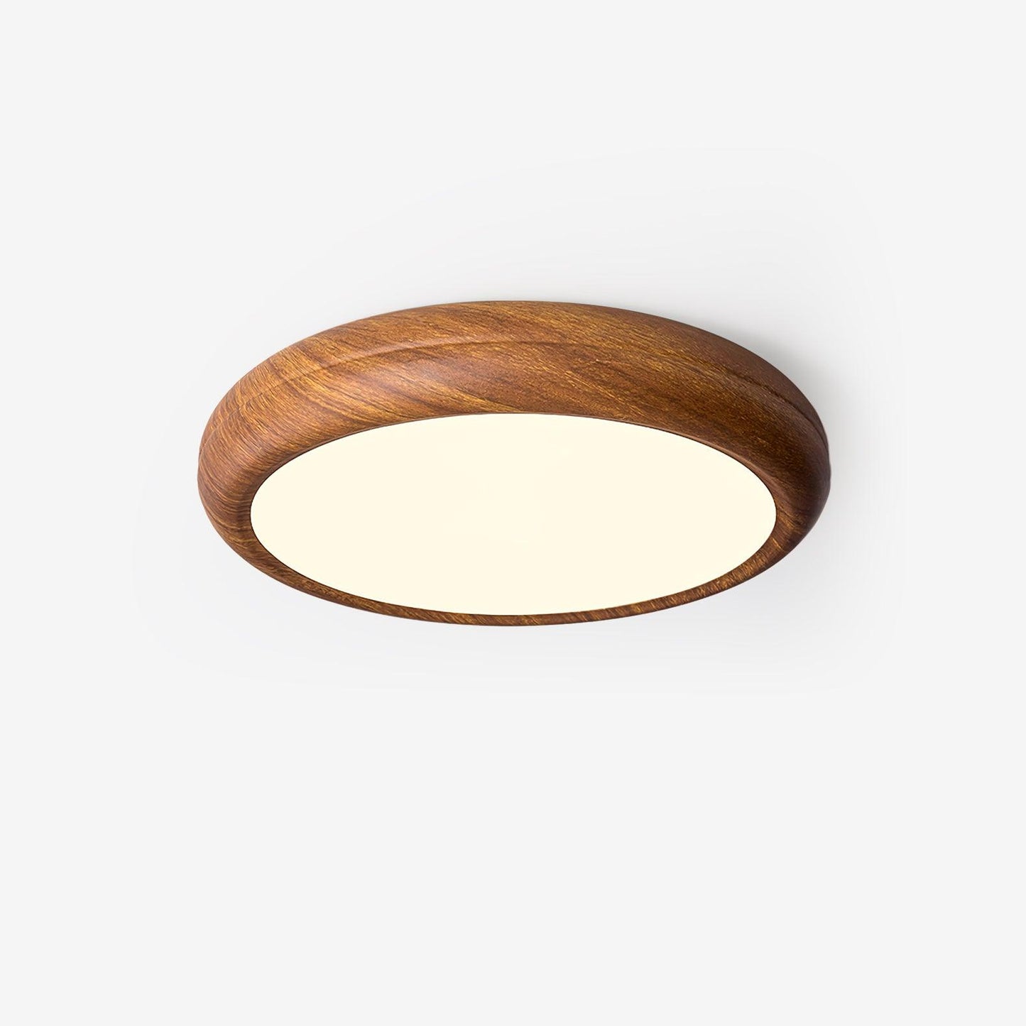 Plafonnier Rond En Grain De Bois