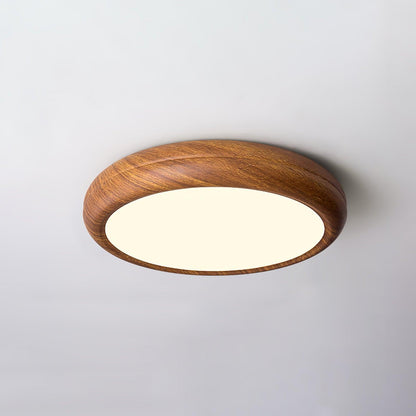 Plafonnier Rond En Grain De Bois