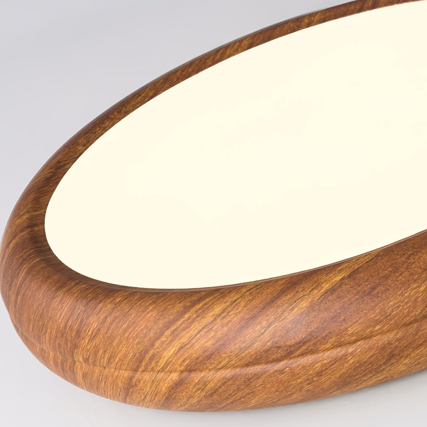 Plafonnier Rond En Grain De Bois